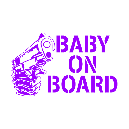 Sticker - BABY ON BOARD GUN