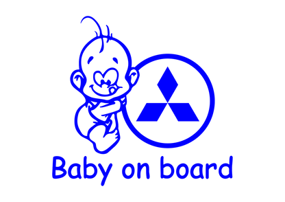 Sticker - BABY ON BOARD MITSUBISHI 2
