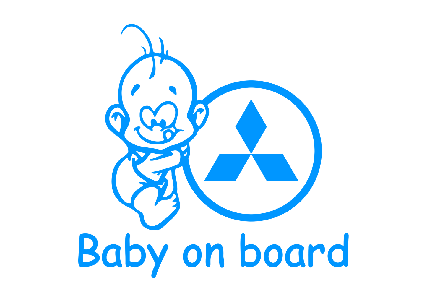 Sticker - BABY ON BOARD MITSUBISHI 2