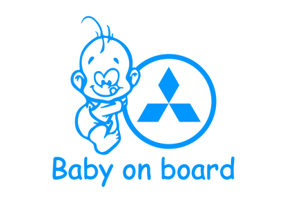 Sticker - BABY ON BOARD MITSUBISHI 2