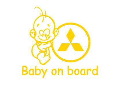 Sticker - BABY ON BOARD MITSUBISHI 2