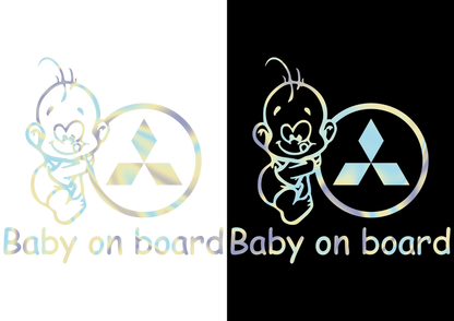 Sticker - BABY ON BOARD MITSUBISHI 2