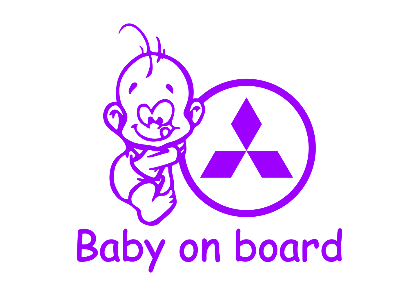 Sticker - BABY ON BOARD MITSUBISHI 2