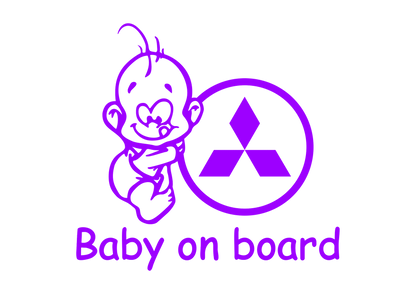 Sticker - BABY ON BOARD MITSUBISHI 2