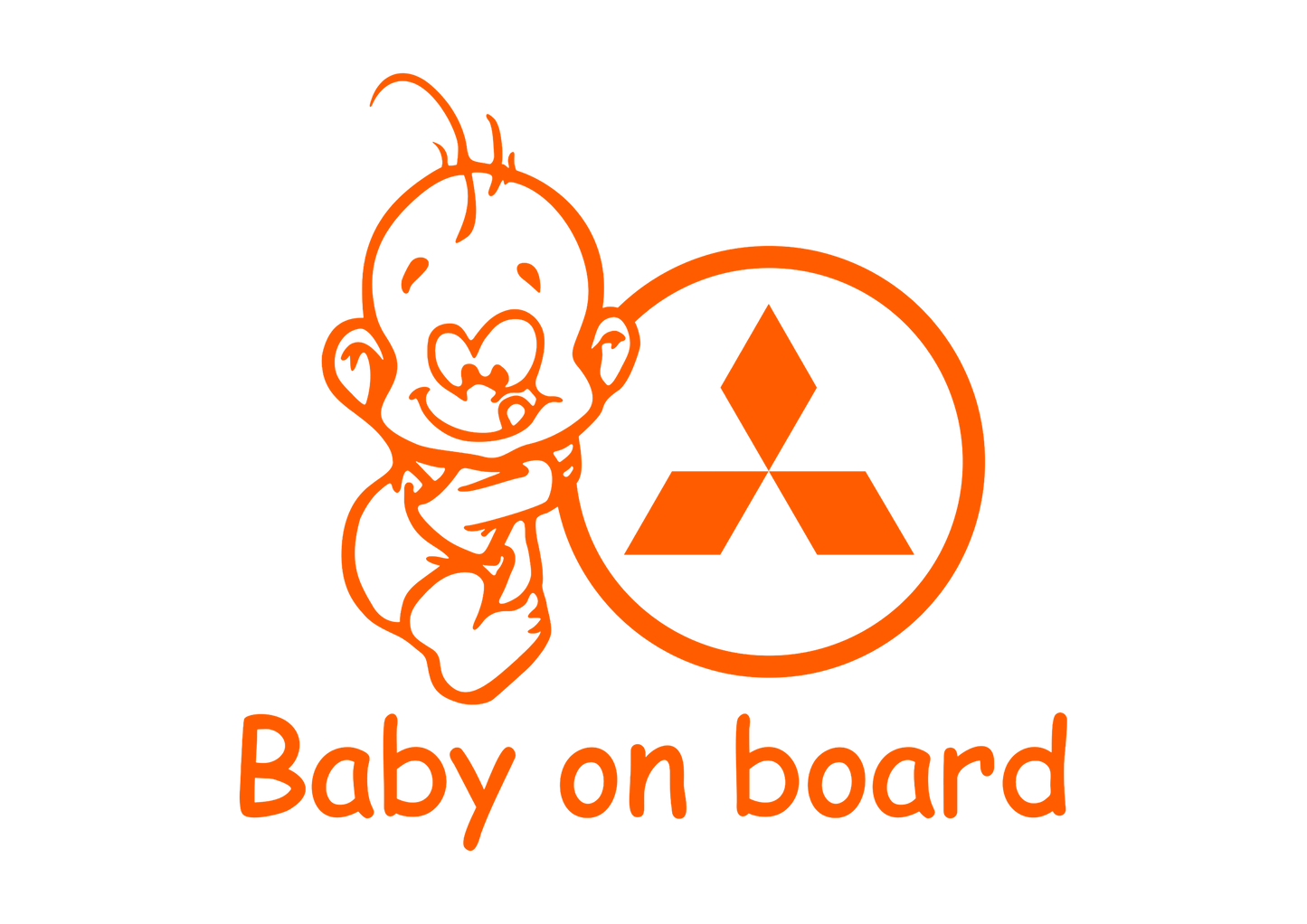 Sticker - BABY ON BOARD MITSUBISHI 2