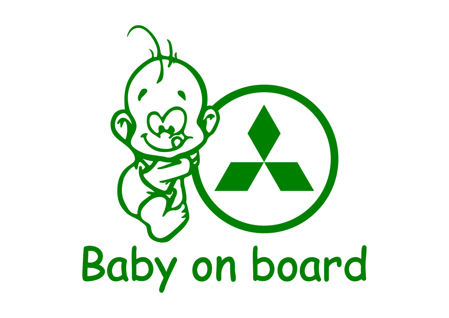 Sticker - BABY ON BOARD MITSUBISHI 2