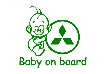 Sticker - BABY ON BOARD MITSUBISHI 2