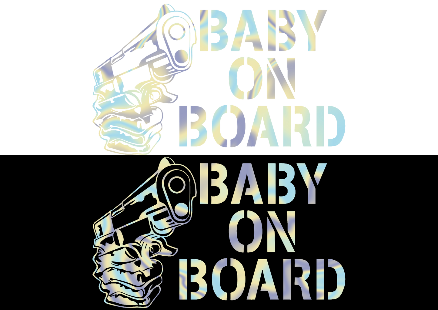 Sticker - BABY ON BOARD GUN