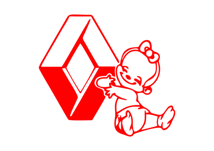 Sticker - BABY ON BOARD RENAULT 1
