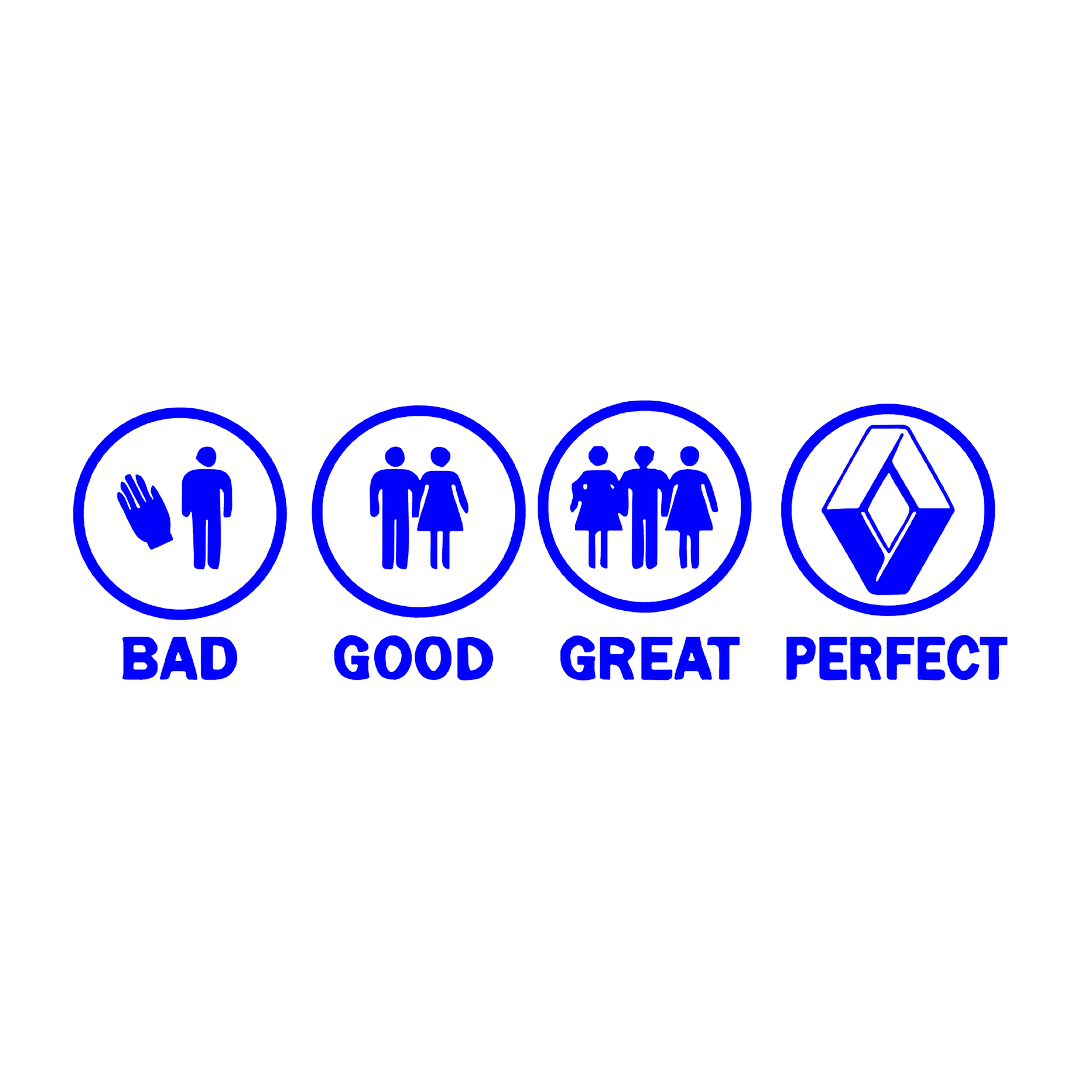 Sticker - BAD GOOD PERFECT RENAULT