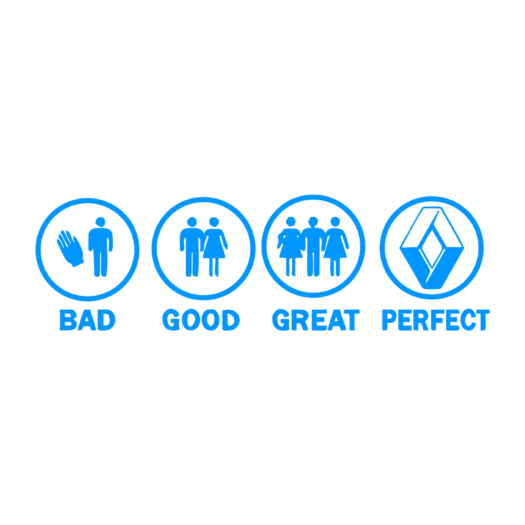 Sticker - BAD GOOD PERFECT RENAULT