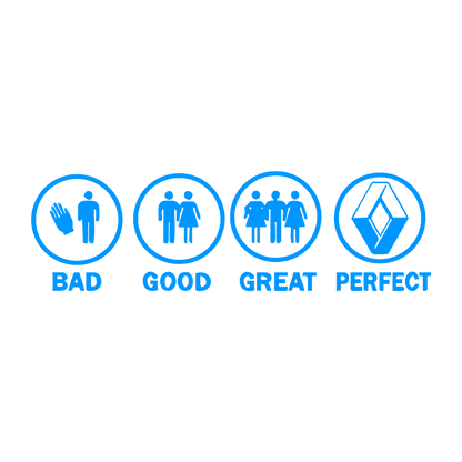 Sticker - BAD GOOD PERFECT RENAULT