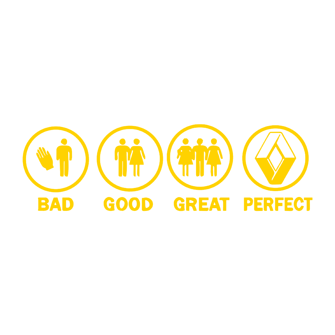 Sticker - BAD GOOD PERFECT RENAULT