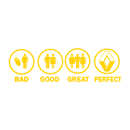 Sticker - BAD GOOD PERFECT RENAULT