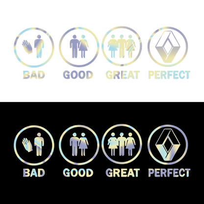 Sticker - BAD GOOD PERFECT RENAULT