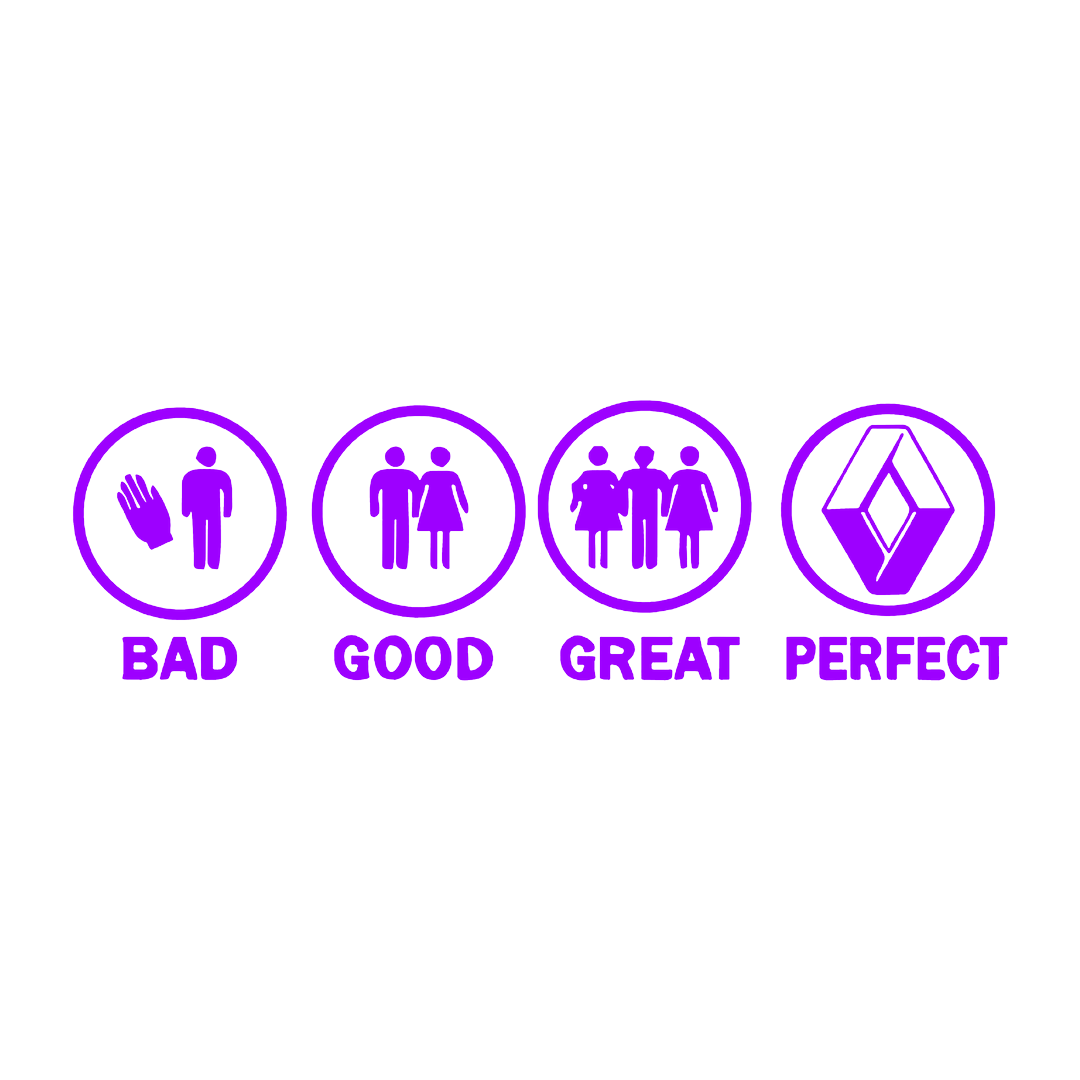 Sticker - BAD GOOD PERFECT RENAULT