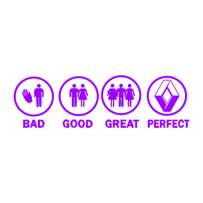 Sticker - BAD GOOD PERFECT RENAULT