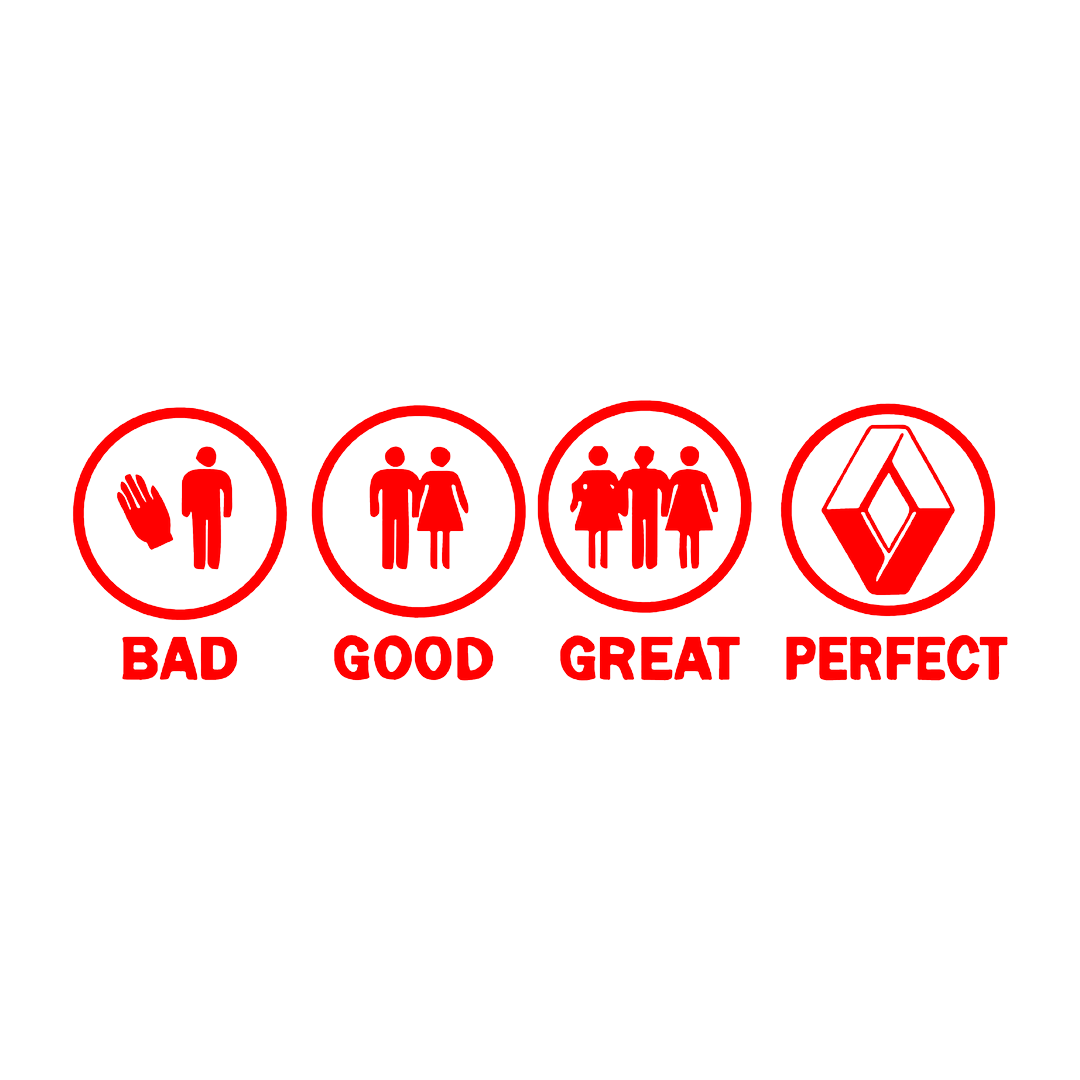 Sticker - BAD GOOD PERFECT RENAULT
