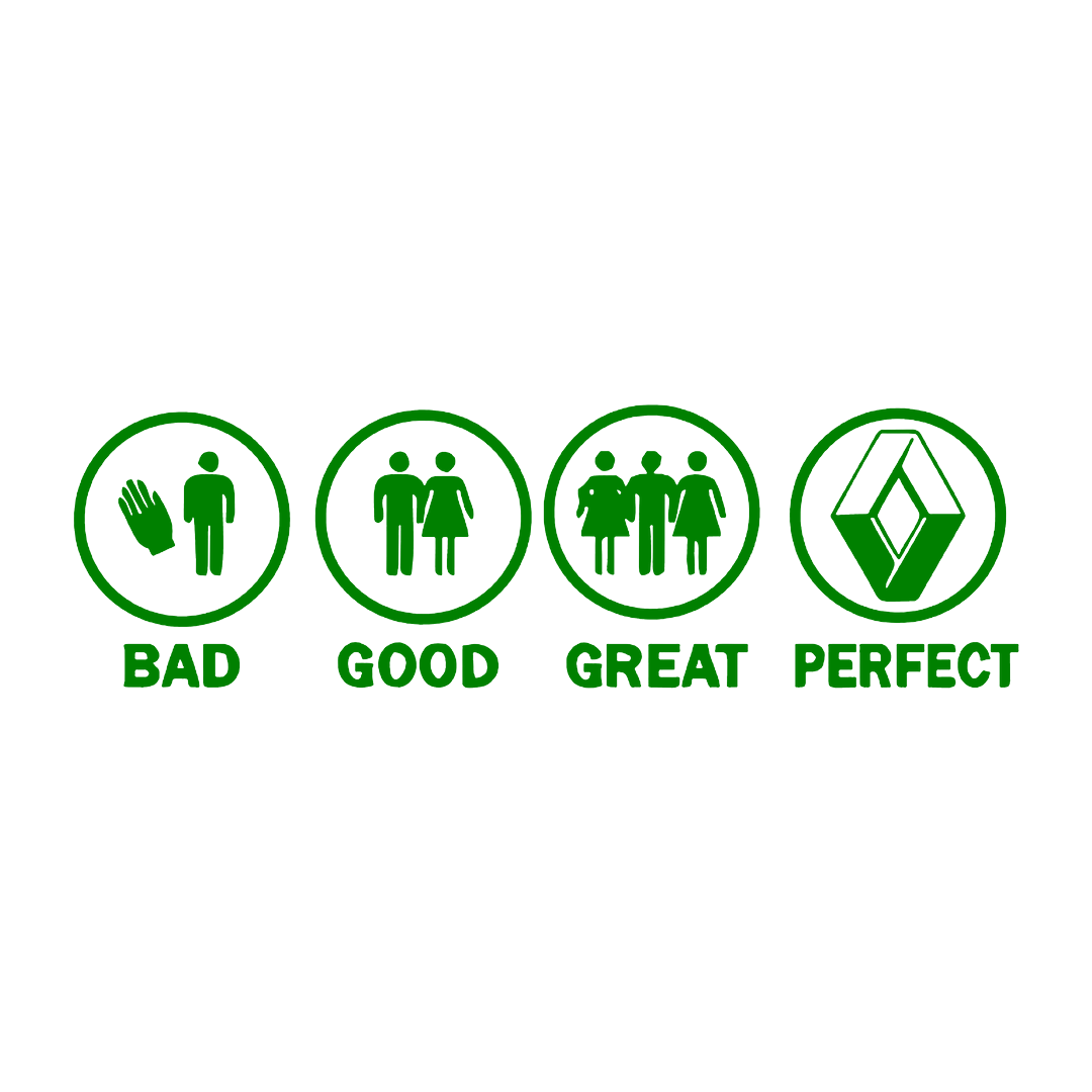 Sticker - BAD GOOD PERFECT RENAULT