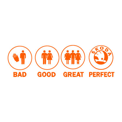 Sticker - BAD GOOD PERFECT SKODA
