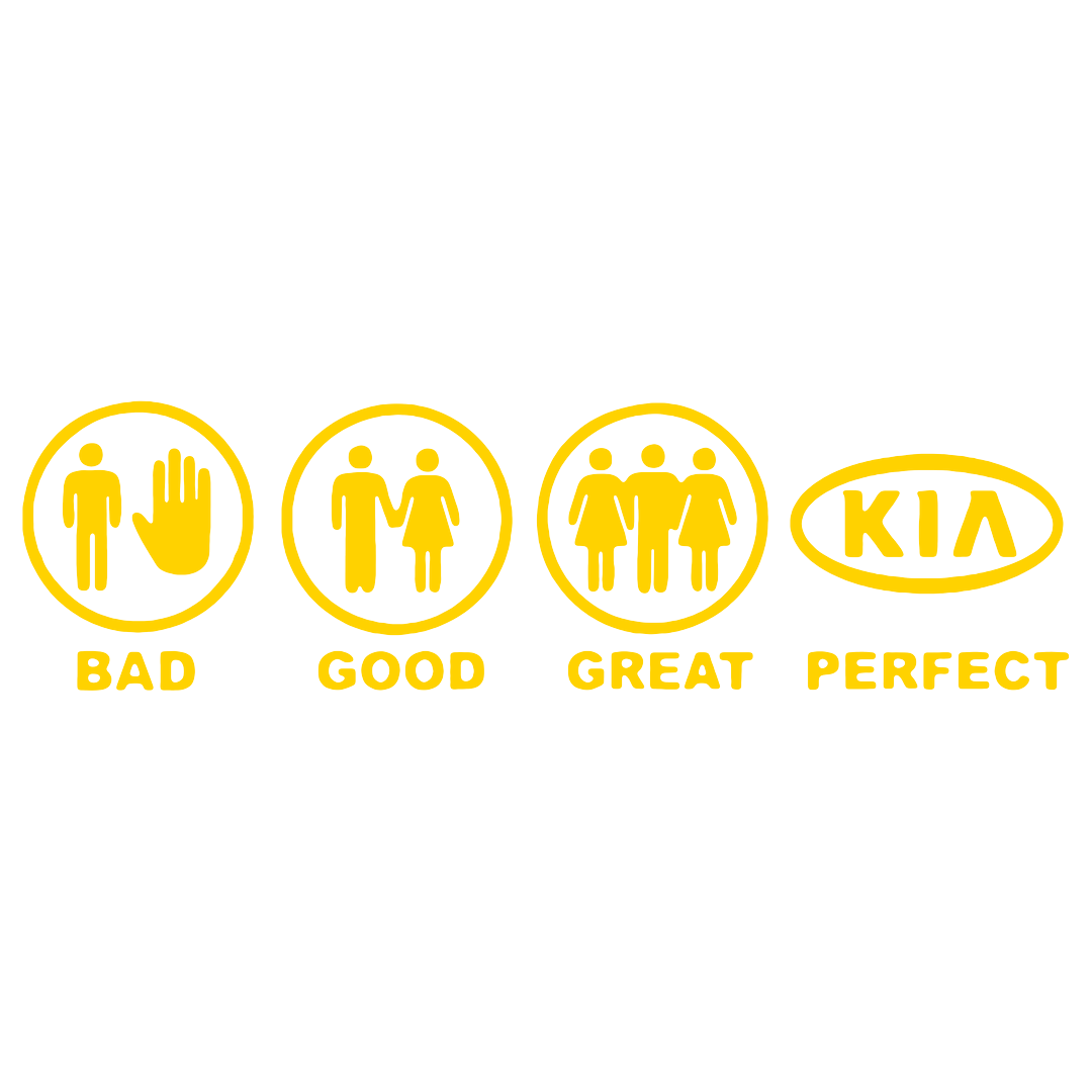 Sticker - BAD GOOD PERFECT KIA