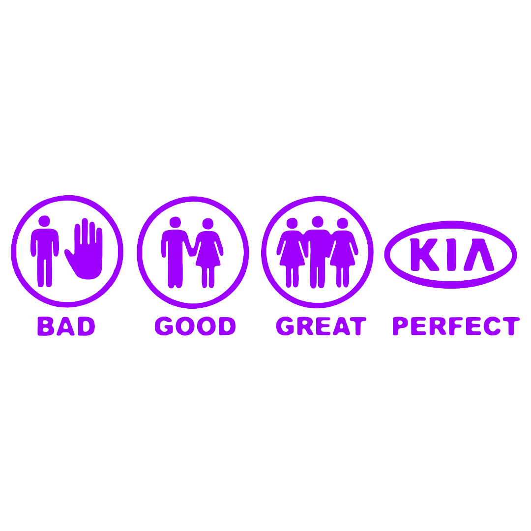 Sticker - BAD GOOD PERFECT KIA