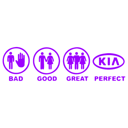 Sticker - BAD GOOD PERFECT KIA