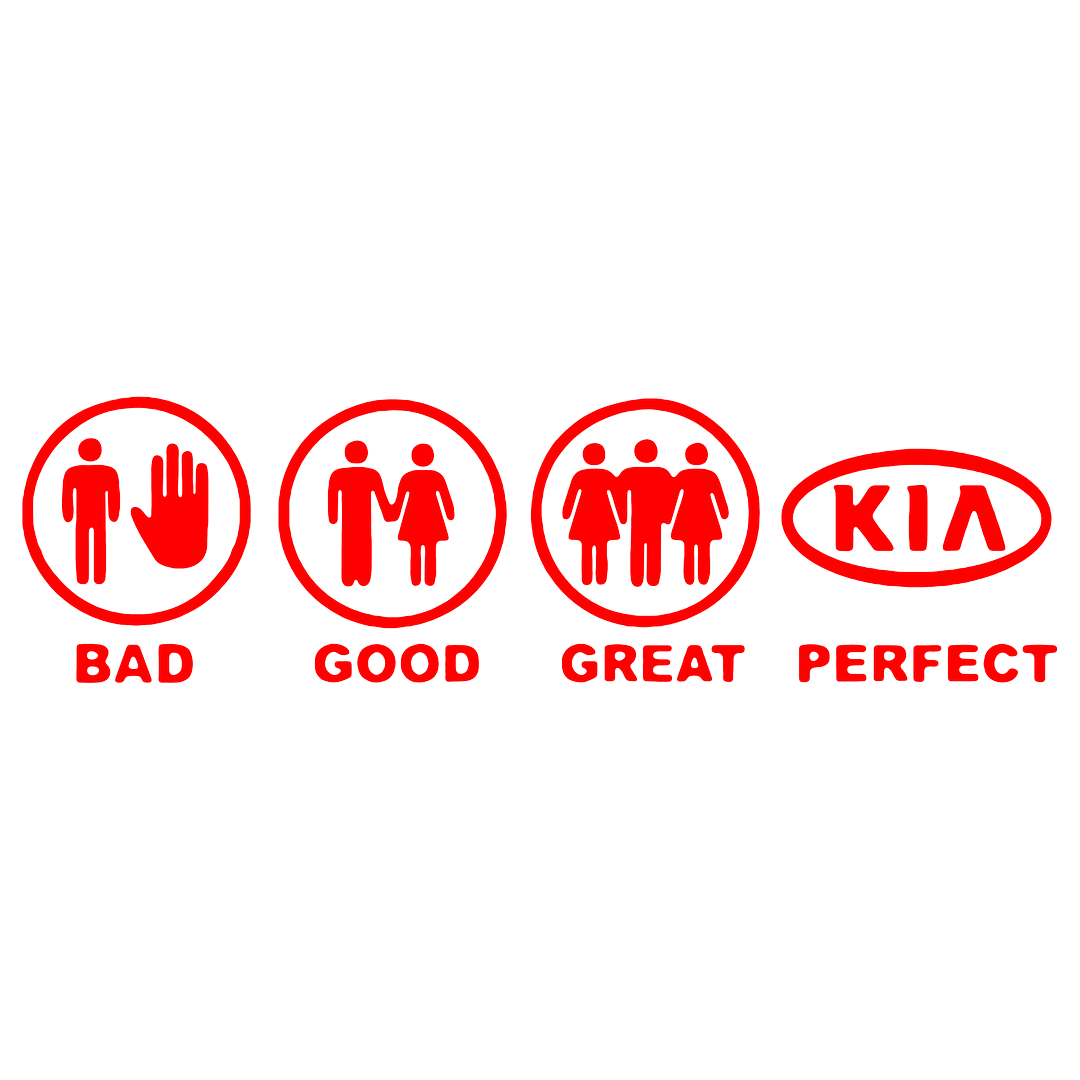 Sticker - BAD GOOD PERFECT KIA