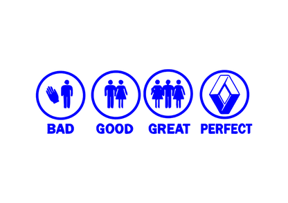Sticker - BAD GOOD PERFECT RENAULT
