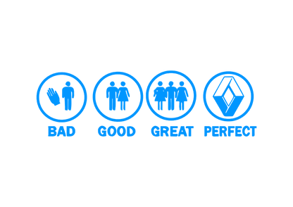 Sticker - BAD GOOD PERFECT RENAULT