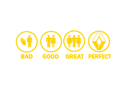 Sticker - BAD GOOD PERFECT RENAULT