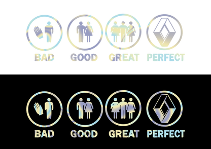 Sticker - BAD GOOD PERFECT RENAULT