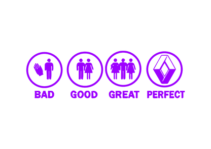 Sticker - BAD GOOD PERFECT RENAULT