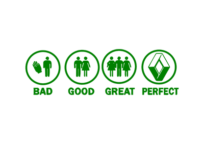 Sticker - BAD GOOD PERFECT RENAULT