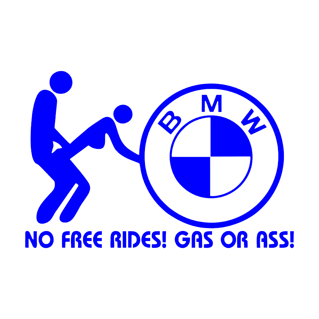 Sticker - BMW NO FREE RIDES 2