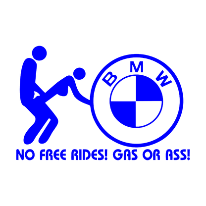 Sticker - BMW NO FREE RIDES 2