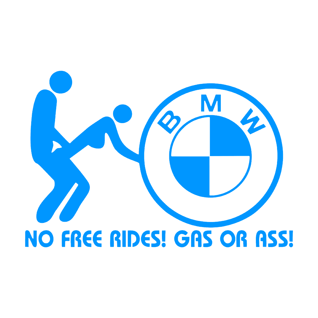 Sticker - BMW NO FREE RIDES 2