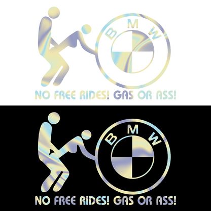 Sticker - BMW NO FREE RIDES 2