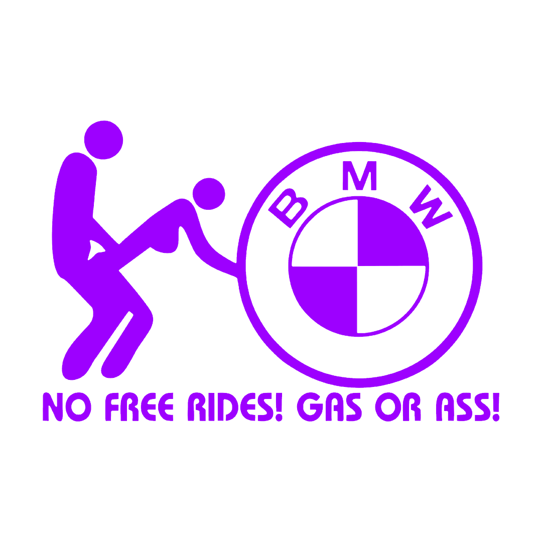Sticker - BMW NO FREE RIDES 2