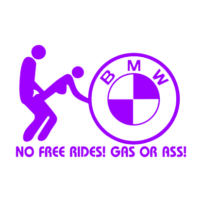Sticker - BMW NO FREE RIDES 2