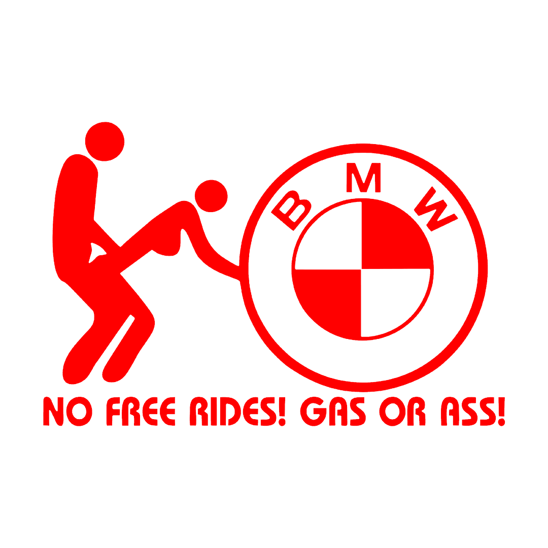 Sticker - BMW NO FREE RIDES 2