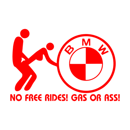 Sticker - BMW NO FREE RIDES 2