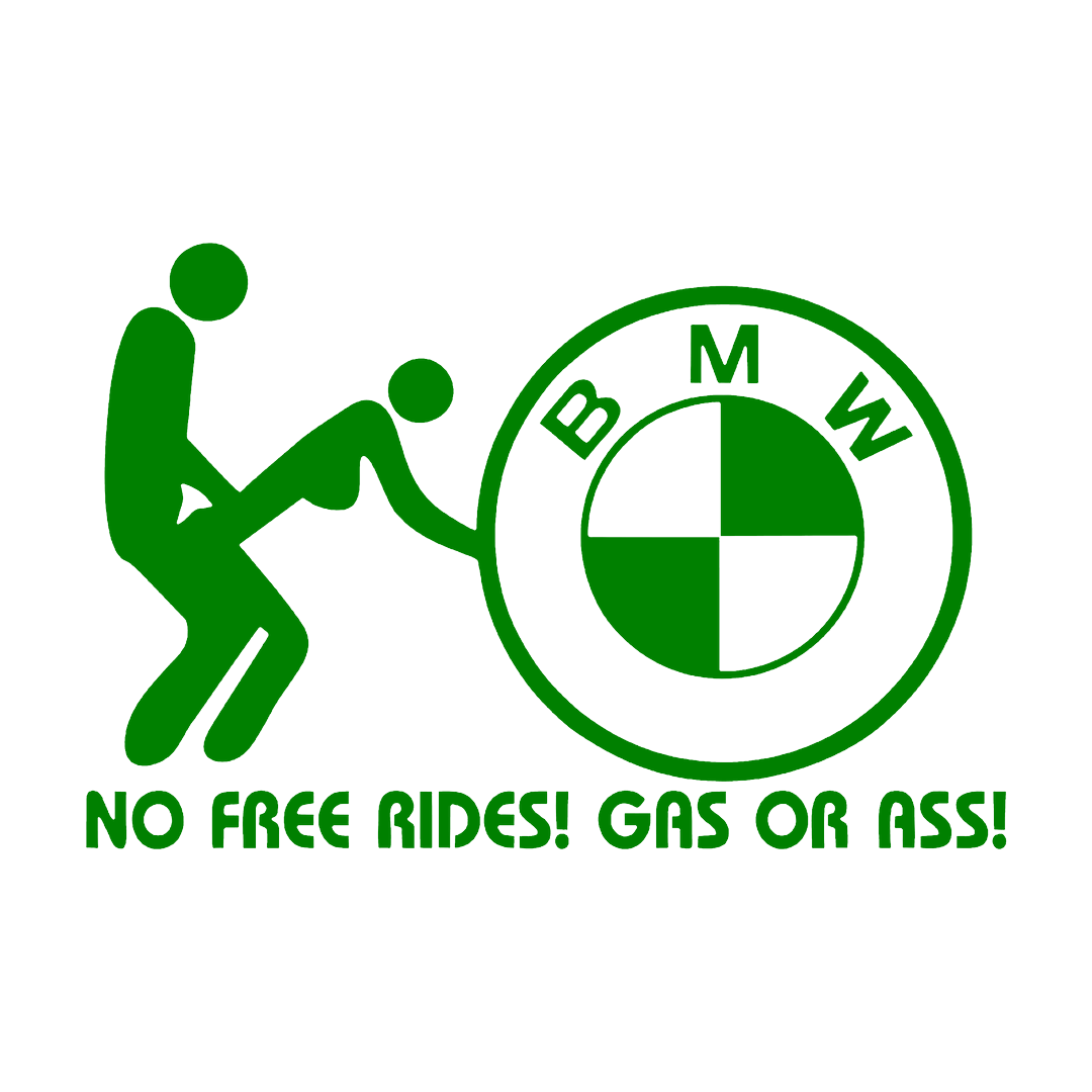Sticker - BMW NO FREE RIDES 2