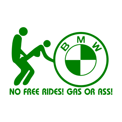 Sticker - BMW NO FREE RIDES 2