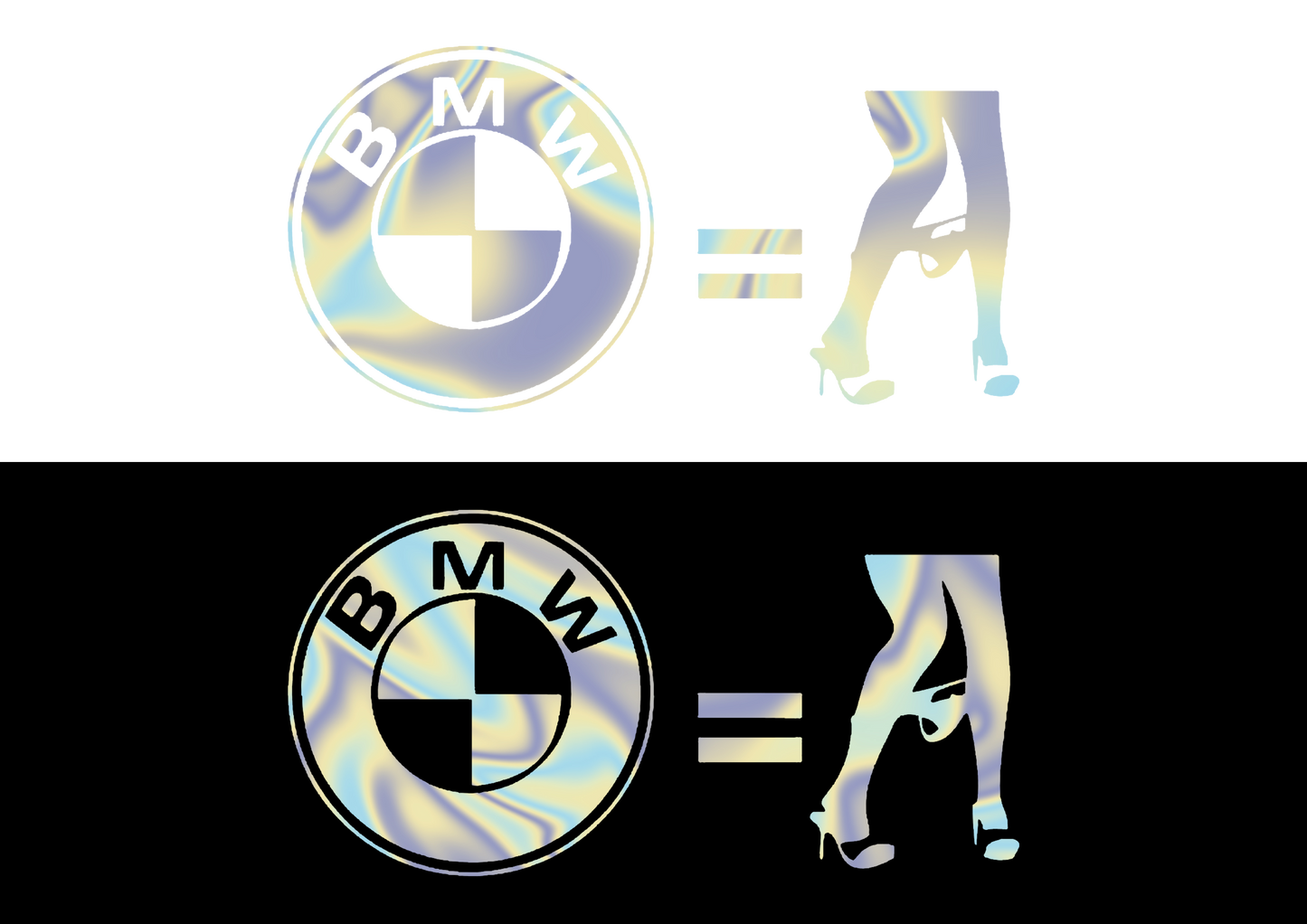 Sticker - BMW = NO CLOTHES