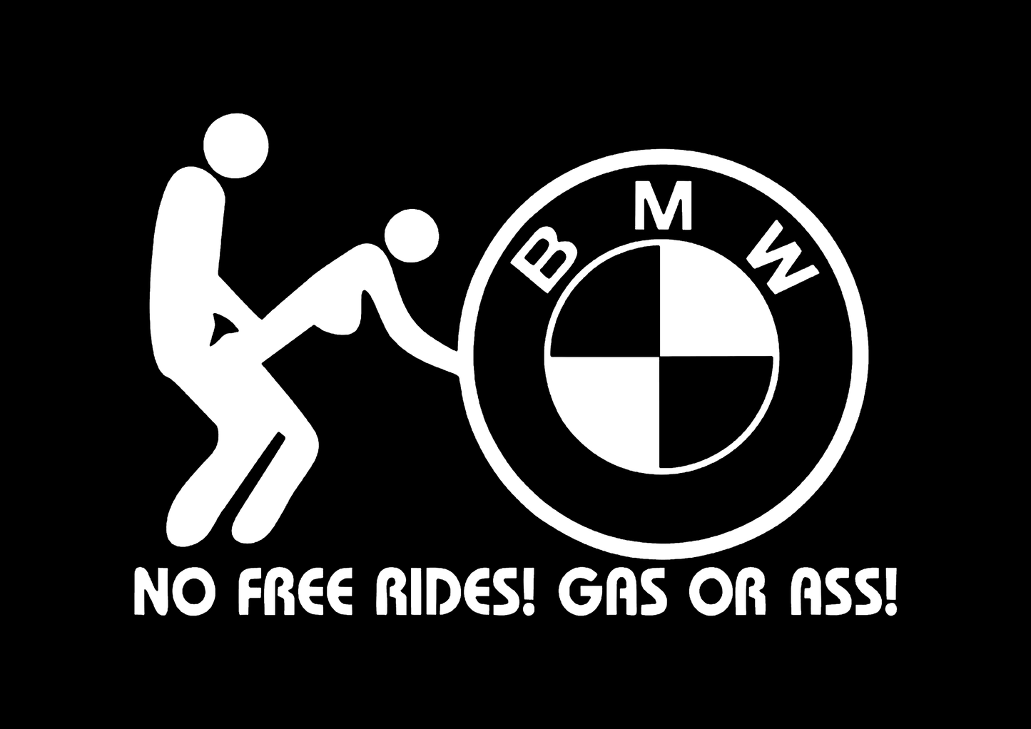 Sticker - BMW NO FREE RIDES 2