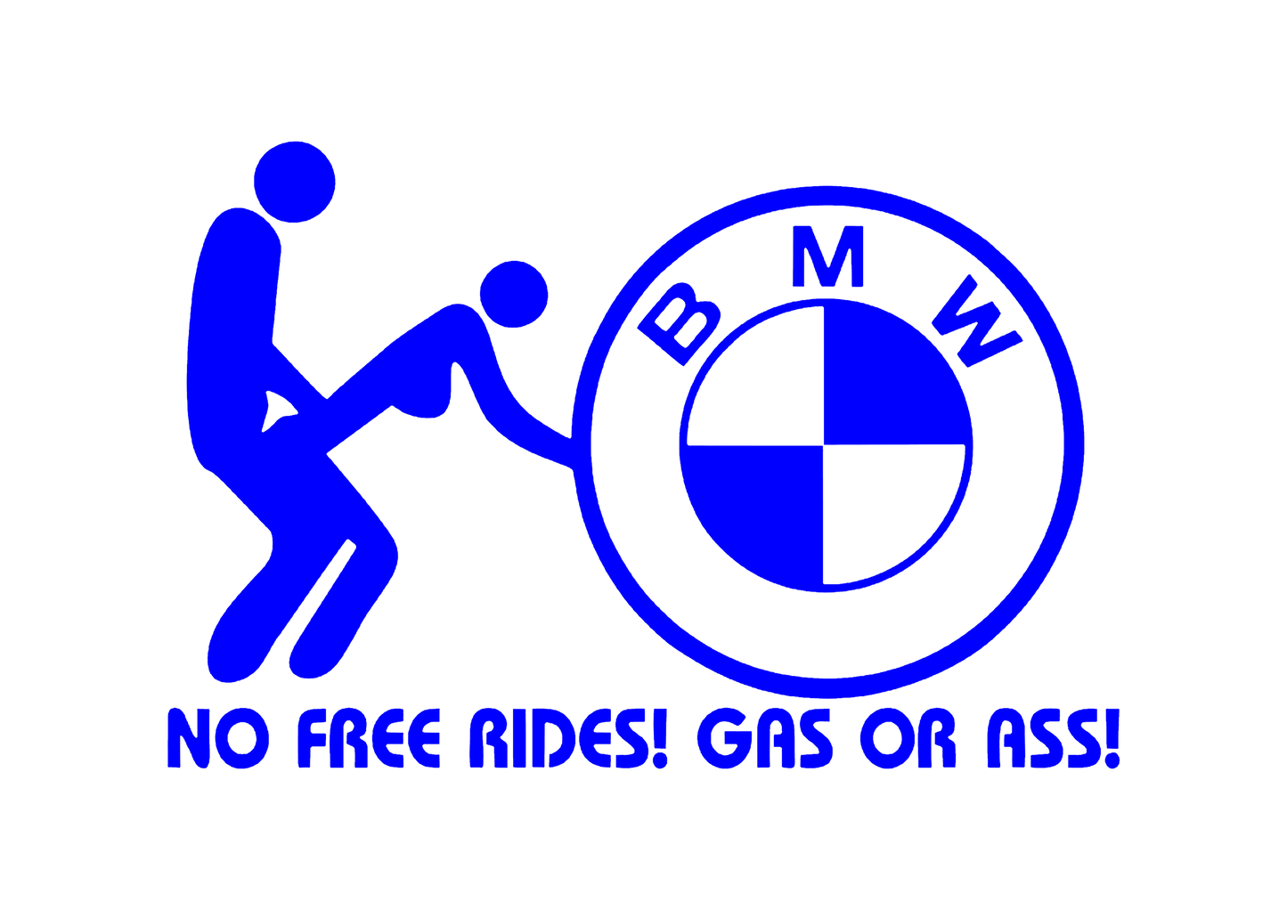 Sticker - BMW NO FREE RIDES 2