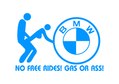 Sticker - BMW NO FREE RIDES 2