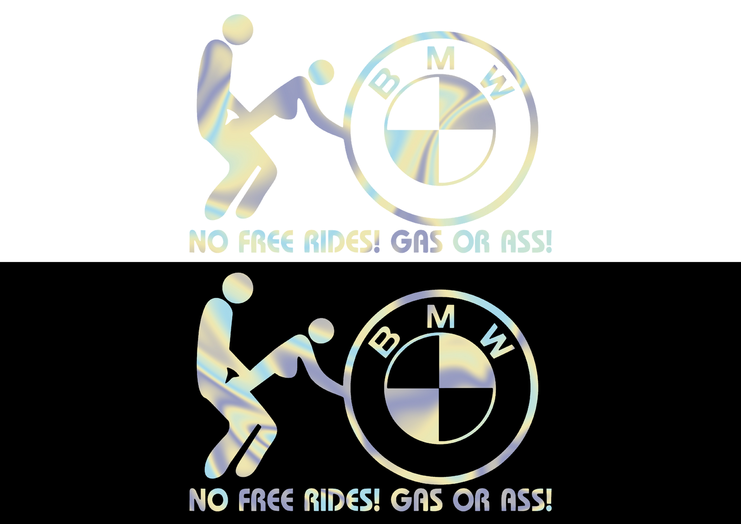 Sticker - BMW NO FREE RIDES 2