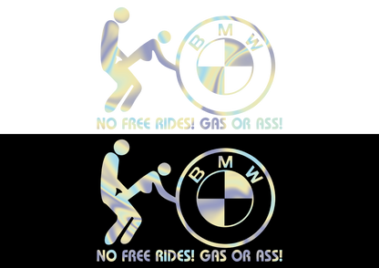 Sticker - BMW NO FREE RIDES 2